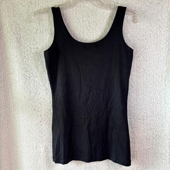 A'nue Thin Strap Tank Top Stretchy Black Women's Size Small Made in USA NWT - Picture 2 of 11